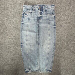H&M Barrel Loose Fit Mid-Waist Denim Jeans EUR 38 Us 6